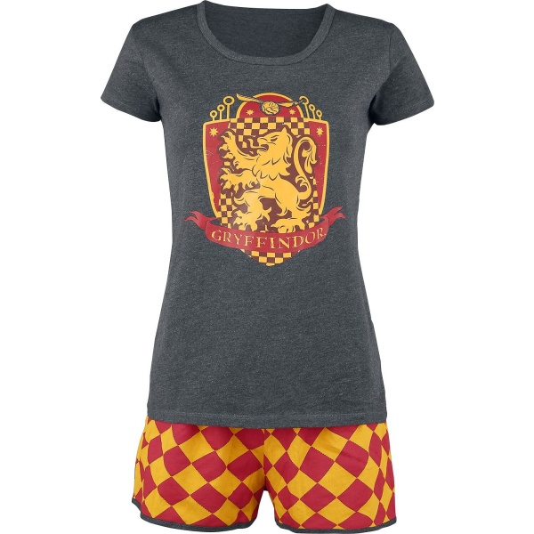 Harry Potter Gryffindor Quidditch pyžama šedá / červená / žlutá - Merchstore.cz