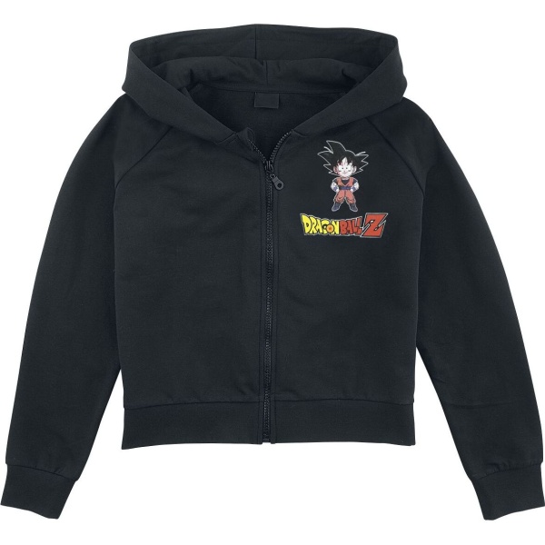 Dragon Ball Kids - Z - Goku Chibi detská mikina s kapucí na zip černá - Merchstore.cz