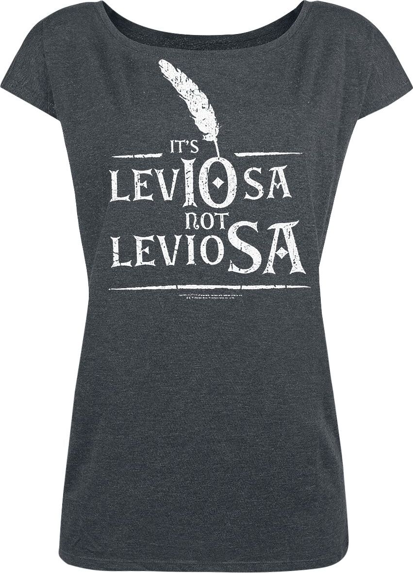 Harry Potter Leviosa Dámské tričko tmavě prošedivělá - Merchstore.cz Harry Potter Leviosa Dámské tričko tmavě prošedivělá - Merchstore.cz