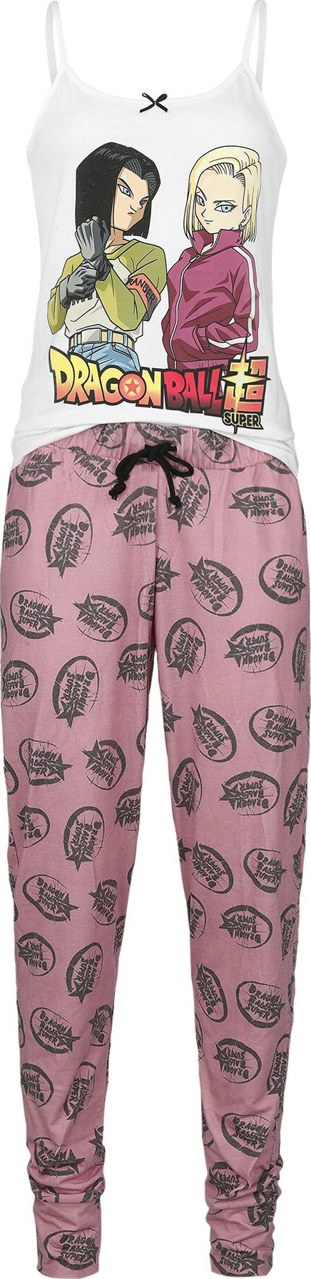 Dragon Ball Super - Android Pair pyžama bílá/ružová - Merchstore.cz
