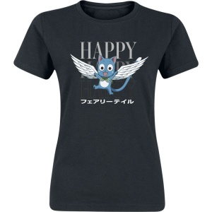 Fairy Tail Happy Dámské tričko černá - Merchstore.cz