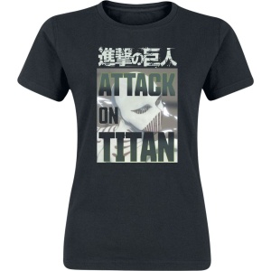 Attack On Titan White Titan Face Dámské tričko černá - Merchstore.cz