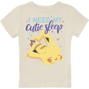 Pokémon Kids - Pikachu - I Need My Cutie Sleep detské tricko béžová - Merchstore.cz