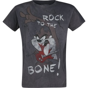Looney Tunes Tasmanian Devil - Rock To The Bone! Tričko šedá - Merchstore.cz