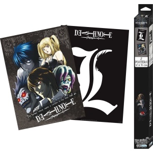 Death Note L and Group - sada 2 ks plakátů s Chibi designem plakát vícebarevný - Merchstore.cz