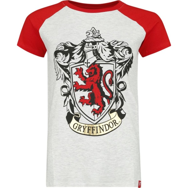 Harry Potter Gryffindor Gold Dámské tričko červeno-šedá - Merchstore.cz