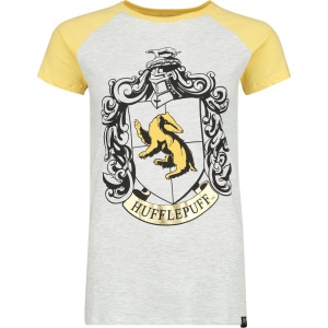 Harry Potter Hufflepuff Gold Dámské tričko šedá/žlutá - Merchstore.cz