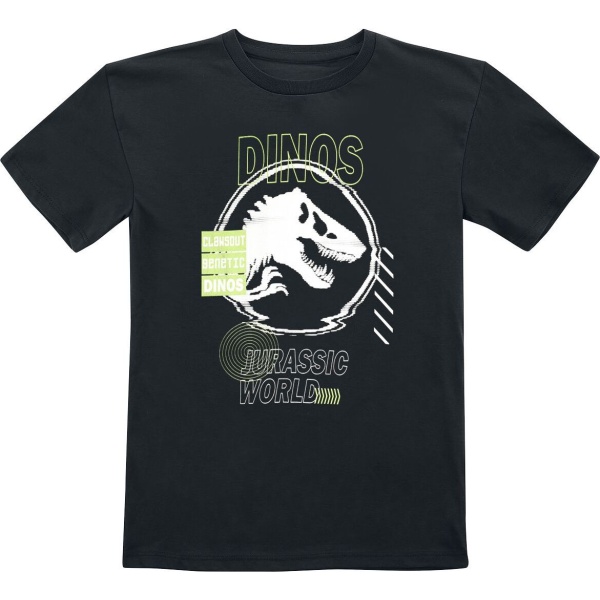 Jurassic Park Kids - Jurassic World - Dinos detské tricko černá - Merchstore.cz