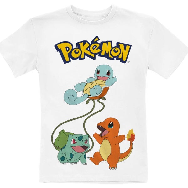 Pokémon Kids - Original Trio detské tricko bílá - Merchstore.cz