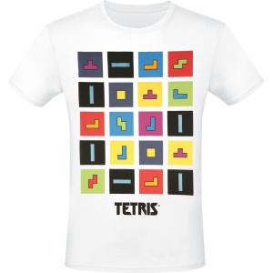 Tetris Color Blocks Tričko bílá - Merchstore.cz