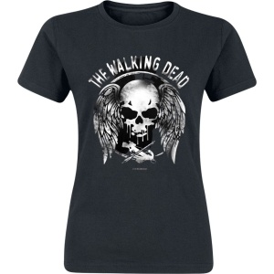 The Walking Dead Wings And Skull Dámské tričko černá - Merchstore.cz