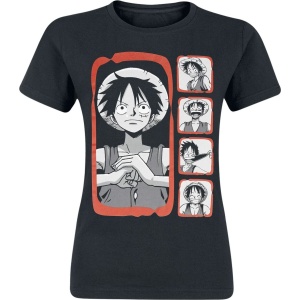 One Piece Luffy - Emotions Dámské tričko černá - Merchstore.cz
