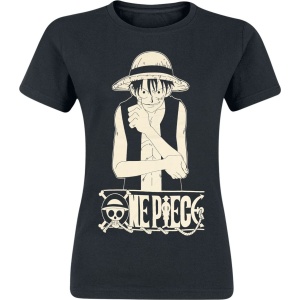 One Piece Monkey D. Luffy Dámské tričko černá - Merchstore.cz