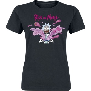 Rick And Morty Rick - Explosion Dámské tričko černá - Merchstore.cz