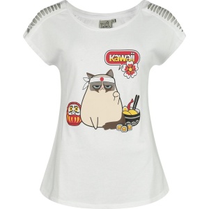 Grumpy Cat Japanese Dámské tričko bílá - Merchstore.cz