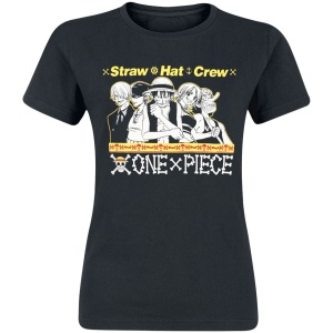 One Piece Straw Hat Crew Dámské tričko černá - Merchstore.cz