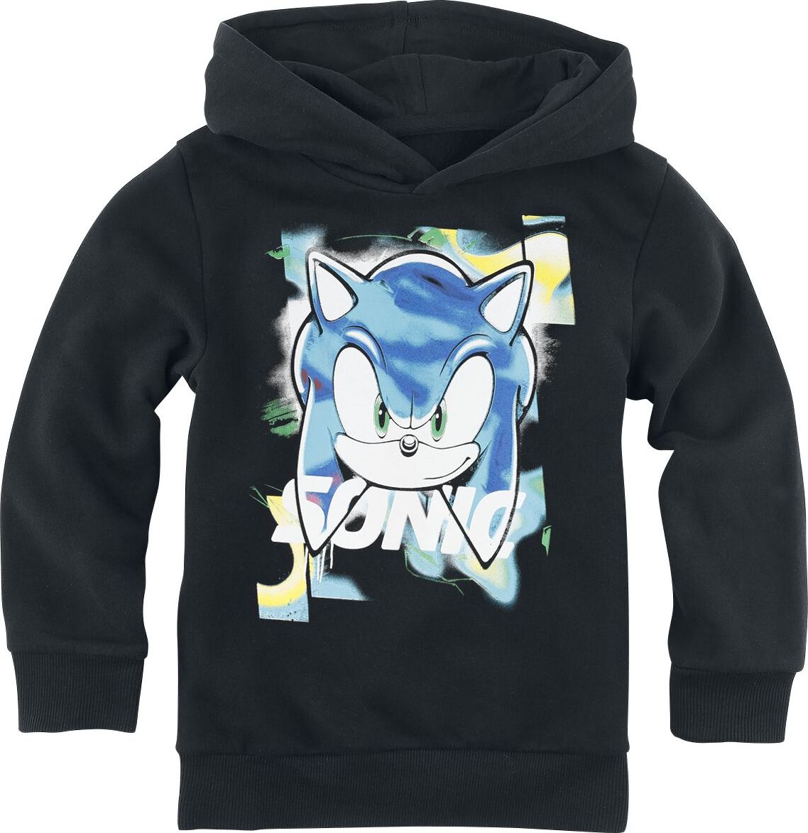 Sonic The Hedgehog Kids - Sonic Face detská mikina s kapucí černá - Merchstore.cz Sonic The Hedgehog Kids - Sonic Face detská mikina s kapucí černá - Merchstore.cz