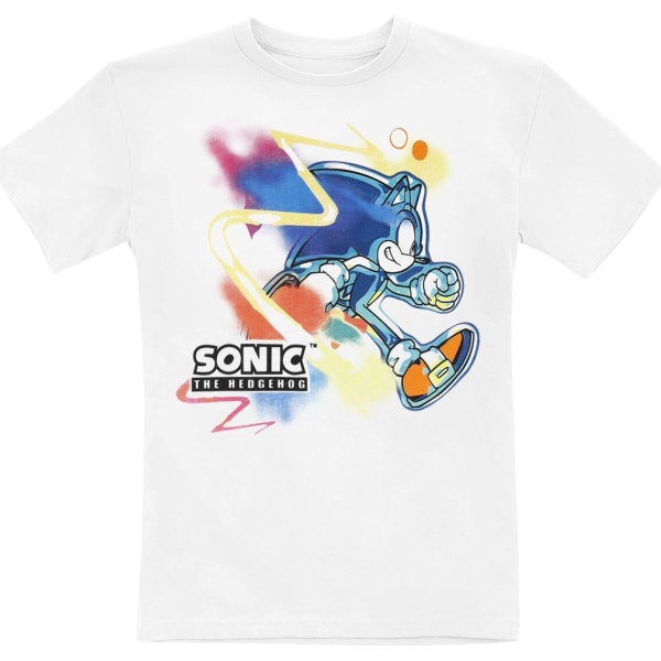 Sonic The Hedgehog Kids - Sonic Face detské tricko bílá - Merchstore.cz