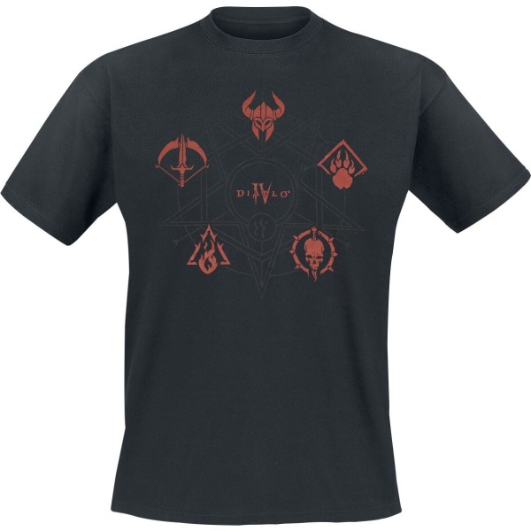 Diablo 4 - Class Icons Tričko černá - Merchstore.cz