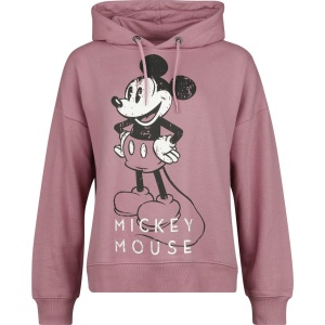 Mickey & Minnie Mouse Mickey Mouse Dámská mikina s kapucí starorůžová - Merchstore.cz