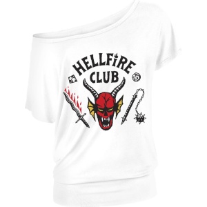 Stranger Things Hellfire Club Dámské tričko bílá - Merchstore.cz
