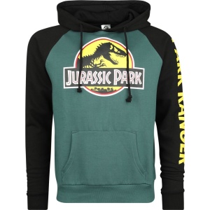 Jurassic Park Logo - Park Ranger Mikina s kapucí vícebarevný - Merchstore.cz