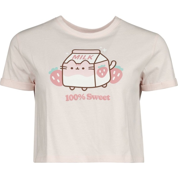 Pusheen Strawberry Dámské tričko světle růžová - Merchstore.cz