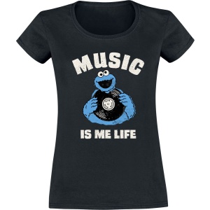 Sesame Street Music Is Me Life Dámské tričko černá - Merchstore.cz