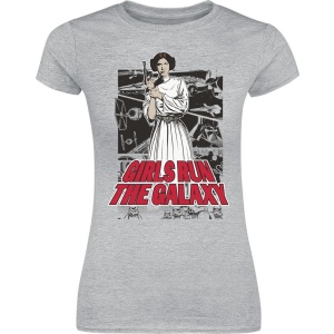 Star Wars Leia - Comic Dámské tričko šedá - Merchstore.cz