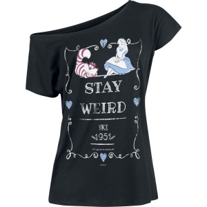 Alice in Wonderland Stay Weird Dámské tričko černá - Merchstore.cz