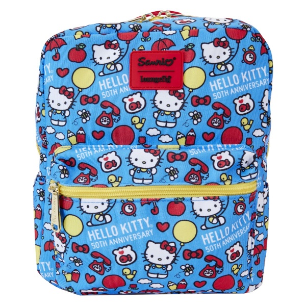 Hello Kitty Loungefly - Classic AOP Nylon Square (50th Anniversary) Batoh standard - Merchstore.cz