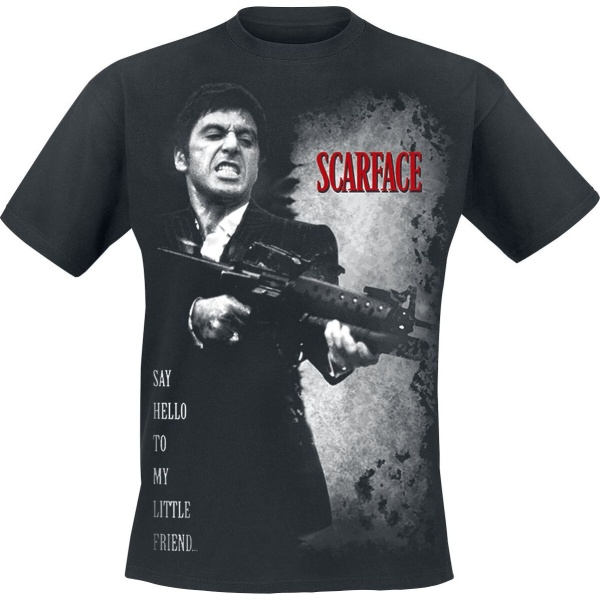 Scarface Say Hello Tričko černá - Merchstore.cz