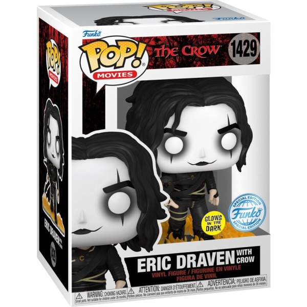 The Crow Vinylová figurka č.1429 Eric Draven with Crow (svítí v tmě) Sberatelská postava vícebarevný - Merchstore.cz