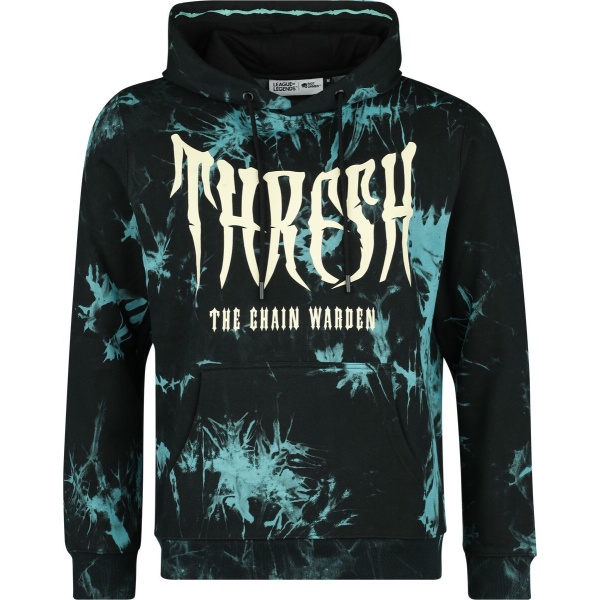 League Of Legends Thresh Mikina s kapucí cerná/modrá - Merchstore.cz