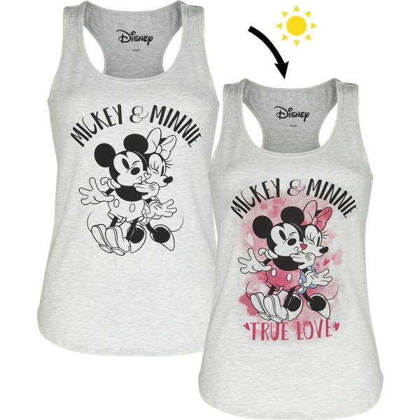 Mickey & Minnie Mouse Minni Maus Dámský top šedá - Merchstore.cz