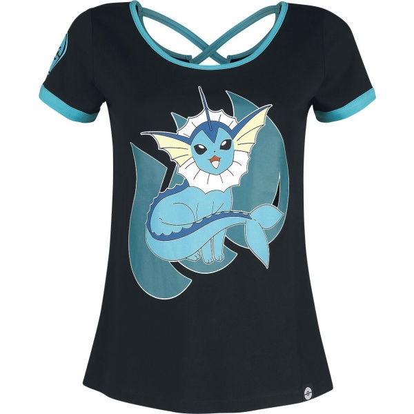 Pokémon Vaporeon Dámské tričko černá - Merchstore.cz