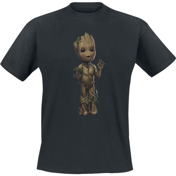 Strážci galaxie I Am Groot - Wave Pose Tričko černá - Merchstore.cz