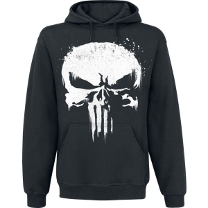 The Punisher Sprayed Skull Logo Mikina s kapucí černá - Merchstore.cz