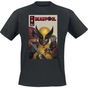 Deadpool 3 - Deadpool Kisses to Wolverine Tričko černá - Merchstore.cz