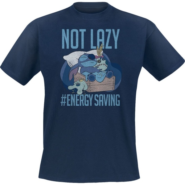 Lilo & Stitch Not Lazy Tričko modrá - Merchstore.cz