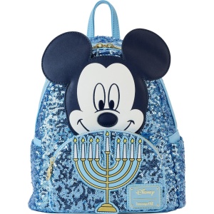 Mickey & Minnie Mouse Loungefly - Happy Hanukkah Menorah (Glow in the Dark) Batoh vícebarevný - Merchstore.cz