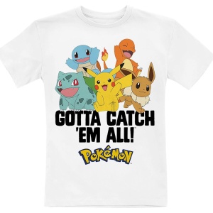 Pokémon Kids - Gotta Catch 'Em All detské tricko bílá - Merchstore.cz
