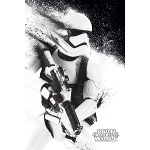 Star Wars Episode VII - Stormtrooper plakát cerná/bílá - Merchstore.cz