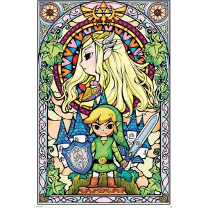 The Legend Of Zelda Stained Glass plakát vícebarevný - Merchstore.cz