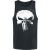 The Punisher Sprayed Skull Logo Tank top černá - Merchstore.cz