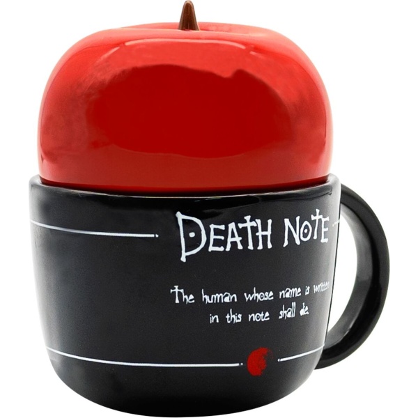Death Note Apple Hrnek cerná/cervená/bílá - Merchstore.cz