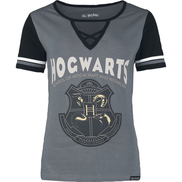 Harry Potter Hogwart's Crest Dámské tričko šedá - Merchstore.cz