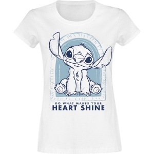 Lilo & Stitch Heart Shine Dámské tričko bílá - Merchstore.cz
