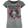 Lilo & Stitch Skeleton Stitch Dámské tričko šedá - Merchstore.cz