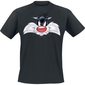 Looney Tunes Sylvester - Big Face Tričko černá - Merchstore.cz